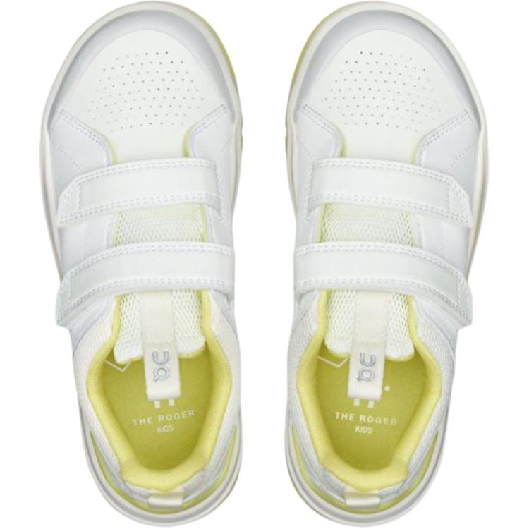 On Roger Comfortable N-Slip Wear-Resistant Low-Top Kids Skate Shoes Kids skate shoes White Yellow 3KE10010124