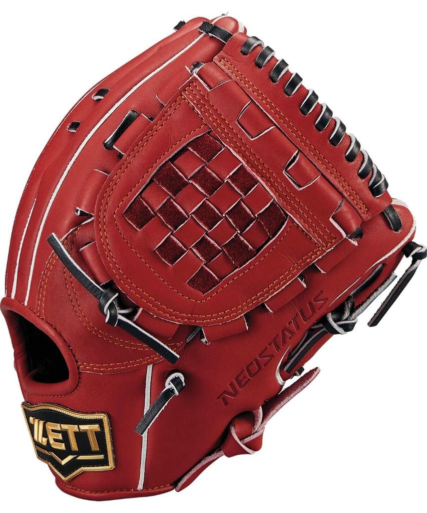 ZETT Neo Status Youth Baseball Glove for Second and Size BJGB70520N Shortstop, Bordeaux/Black (4019), L,