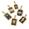 European-American Stainless Steel Tarot Card Pendant - Versatile, Non-Fading, DIY Jewelry Accessory for Women