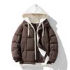 New Winter Style Hong Kong Style Cotton Coat Men's Thick Bread Suit Fake Two-piece Cotton Coat Loose Stand Collar Coat Men