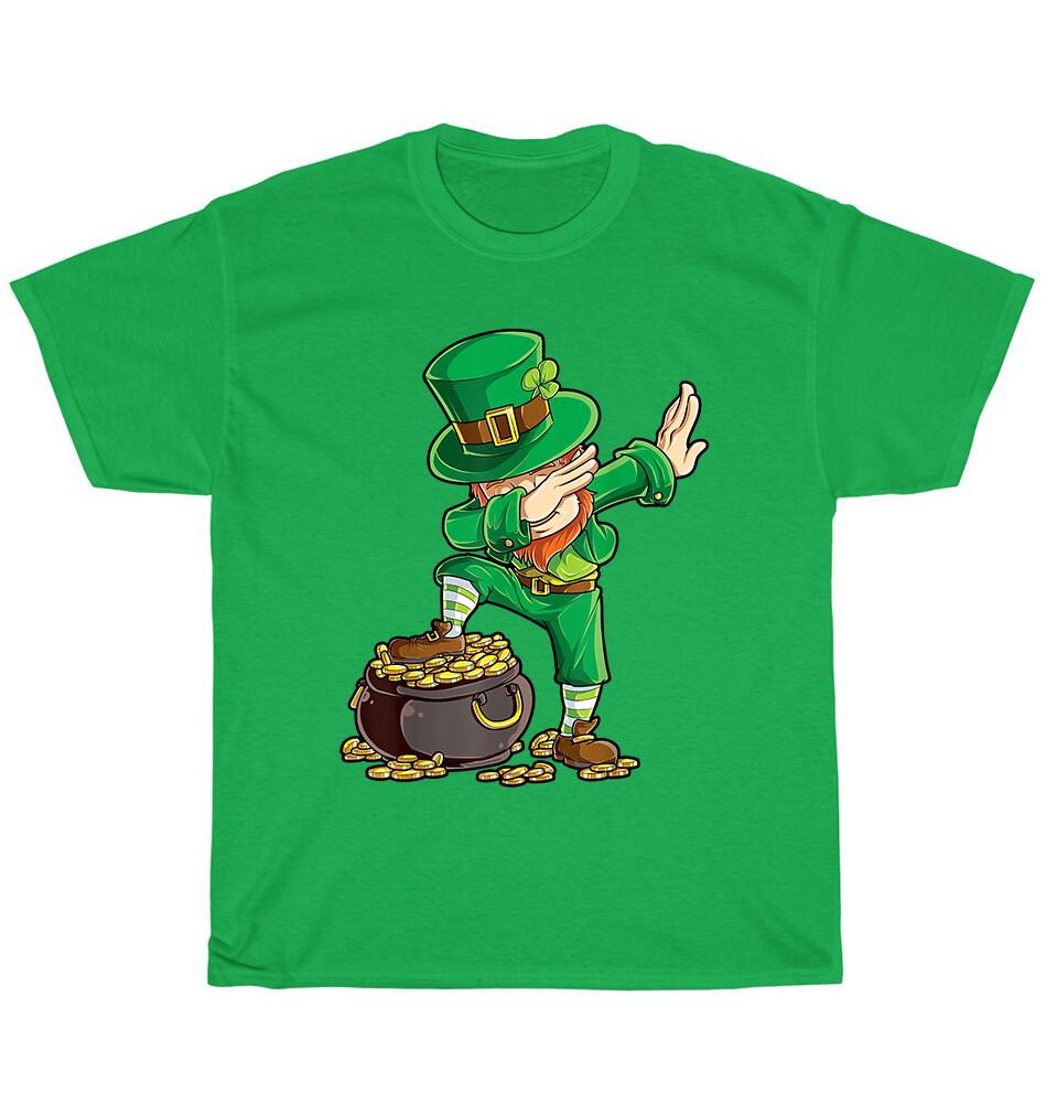 

Dabbing Leprechaun Dab Dance St Patricks Day Shamrock Gold Coin Pot T-Shirt Gift XL