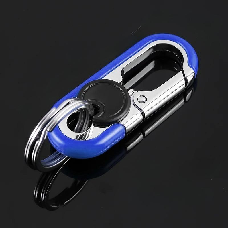 1 Pezzo Portachiavi Doppio Anello Porta Chiavi da Business Moda Uomo Portachiavi Regalo Fibbia Chiave in Metallo Styling Auto Accessori Auto