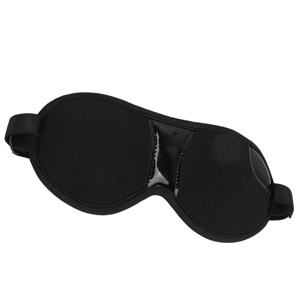 Magnetic Blindfold Improve Sleep Relieve Pressure Adjustable Strap 12 Magnets Stones Eye Shade Black