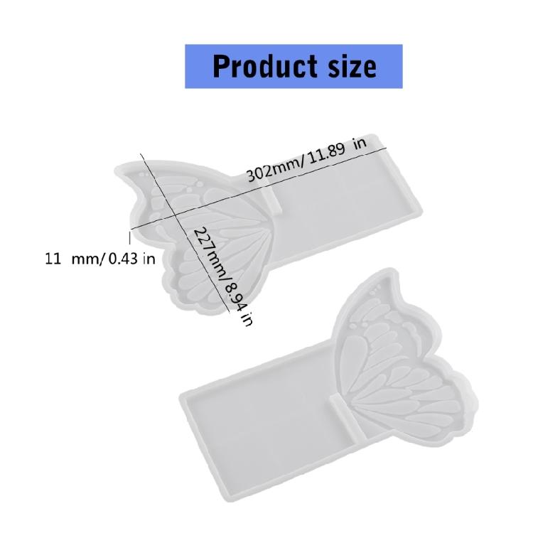 Versatile Silicone Butterfly Shaped Mold for Bookshelves Epoxy Resin Bookrack Decoration Mold Jewelry Making Supplies