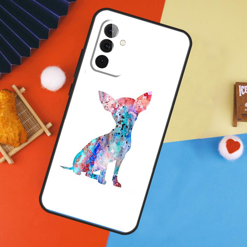 Chihuahua Face Floral Dog Case For Samsung Galaxy A54 A34 A14 A15 A35 A55 A52 A32 A12 A51 A71 A13 A23 A33 A53 Cover
