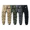 Pantalon de travail polyvalent, Pantalon décontracté ample à cheville nouée pour homme, Pantalon d'extérieur de randonnée multipoches