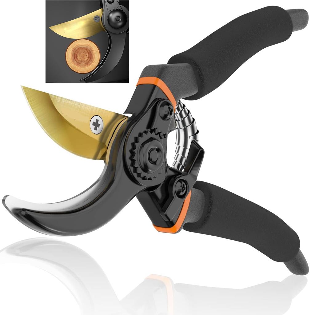 Bypass Pruning Shears, Gardening Scissors, Super Sharp Premium Garden Shears, Pruning Shears For Gardening, Garden Hedge Clippers Handheld Pruners