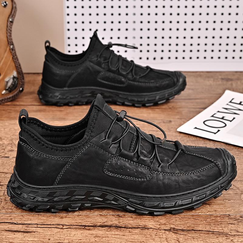 Casual Shoes Men's 2025 Autumn New Fashionable Versatile Non-slip Sports Shoes Men's Breathable One-pedal Soft-soled Tooling Shoes