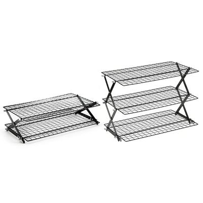 Reliable 2 Layer Oven Rack Pliable Frame From Carbon Steel Excellent For Chilling Desserts Cakes And Other Foods