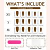 24Pcs 3D Gel False Nail Full Cover Fake Nail Tips French Press on Nails  Women