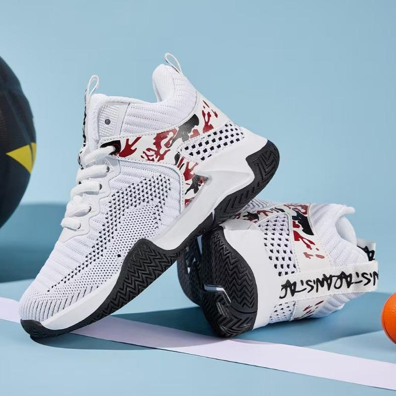 Klassenkamerad Frühling und Herbst Fliegengewebtes Mesh Atmungsaktiv und leicht Plattform Basketballschuhe Freizeitschuhe Outdoor High-Top Sportschuhe