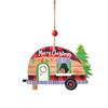Sled/Plaid Car Christmas Wooden Car Pendant Hanging Christmas Decoration  Friends