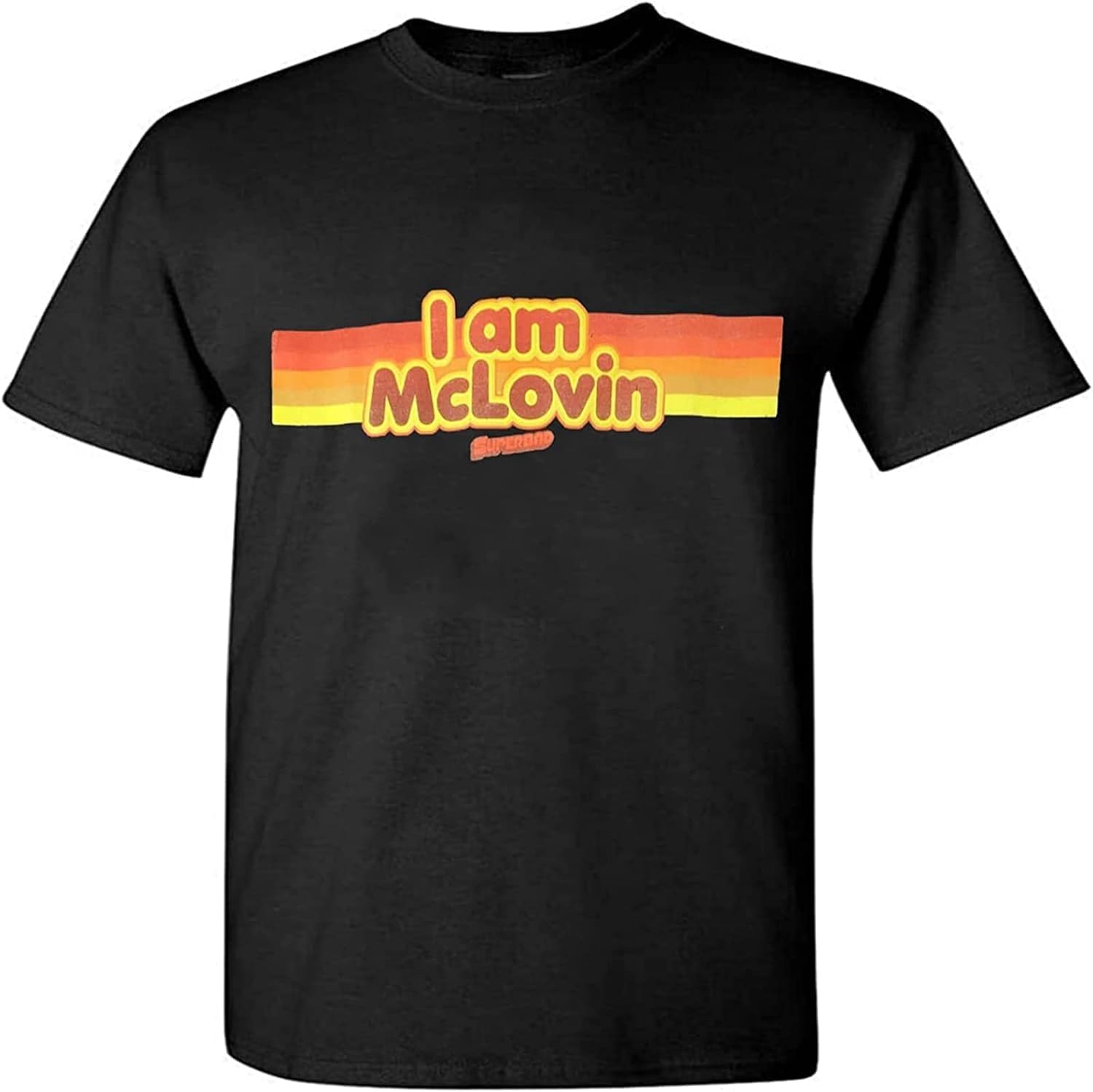 McLovin T Shirt Adult Medium Black Superbad Movie Short Sleeve Crew Neck Mens L чёрный