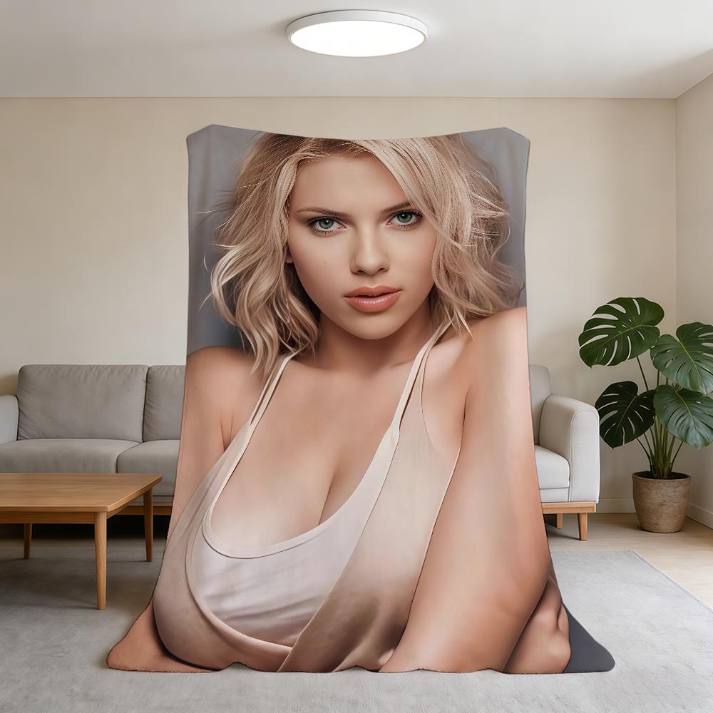 Blanket Super Warm Comfortable Plush Throw Blanket Child Home Sofa Bedroom J-Johansson S-Scarlett Actor Gift