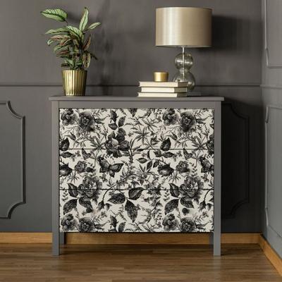 Home European Retro Floral Wallpaper 40*250cm Self-Adhesive Removable Decorative Sticker