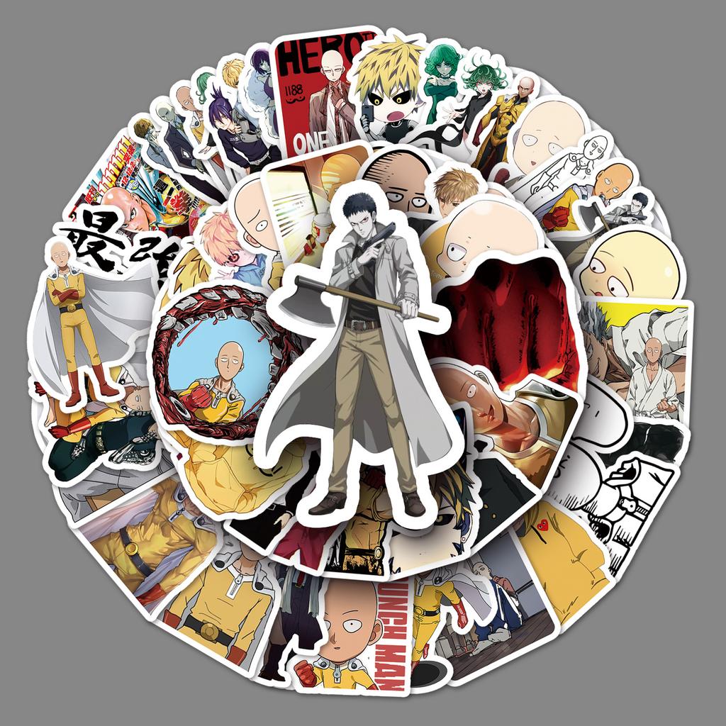 57 Cartoon Doodle Personalized Japanese Suitcase Scooter Ceramic Cup Car Decoration Stickers