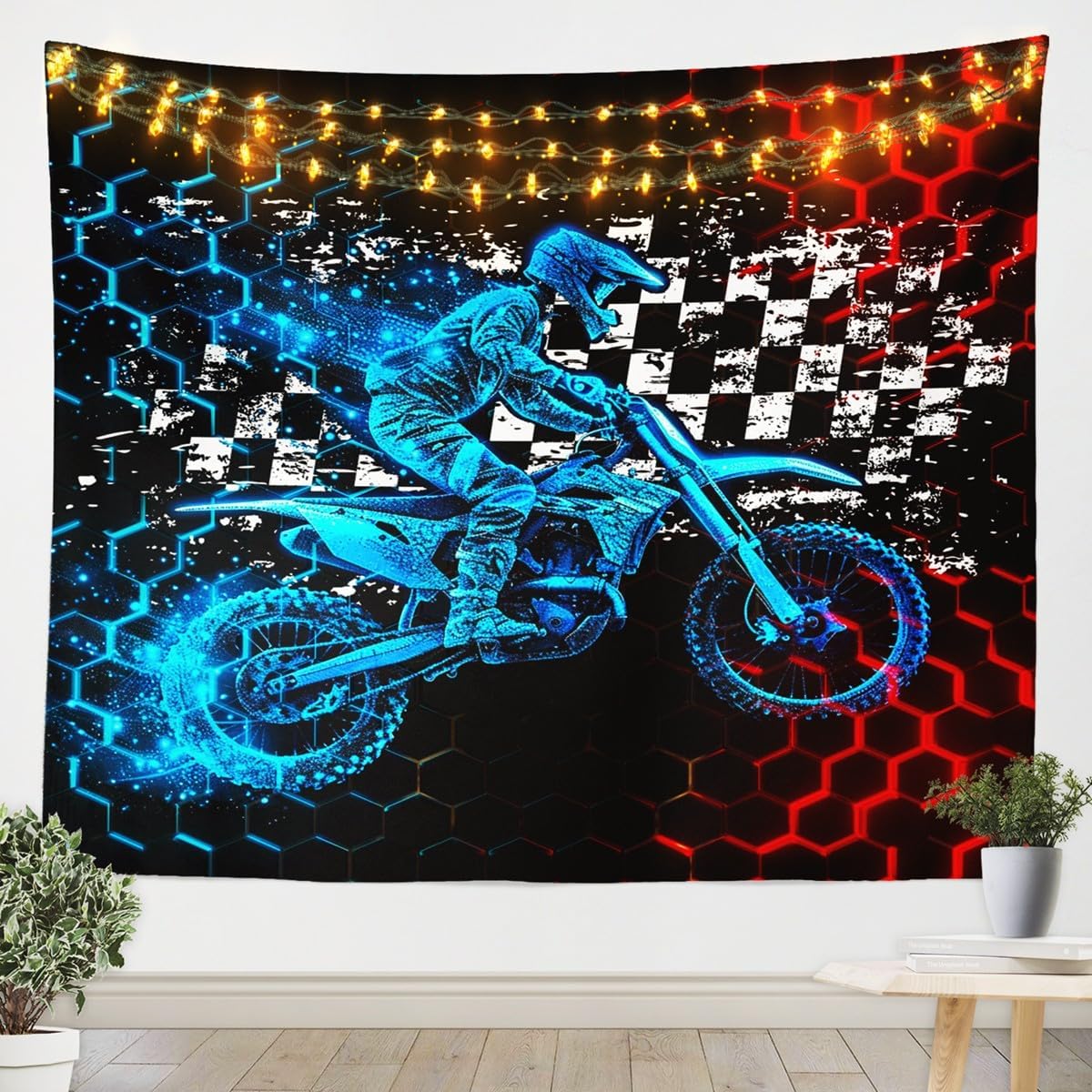 Feelyou Black Motocross Wall Tapestry 75x100 чёрный