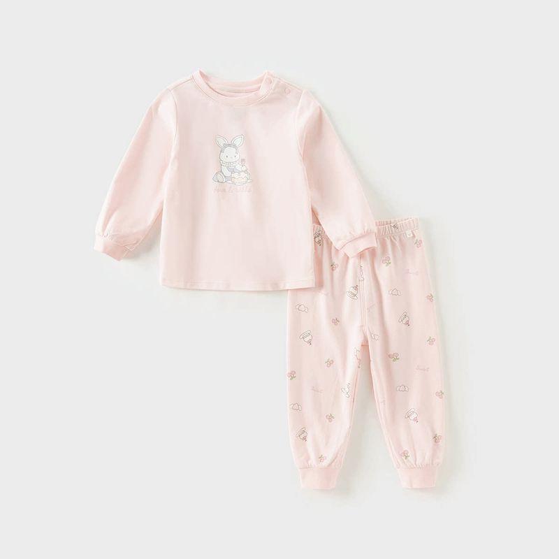 David Bella Girls' Pajamas Children's Underwear Set Spring New Home Long-Sleeve Baby Autumn Clothes and Pants