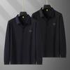 Dibinze Men's Plus Size Long Sleeve Polo Shirt