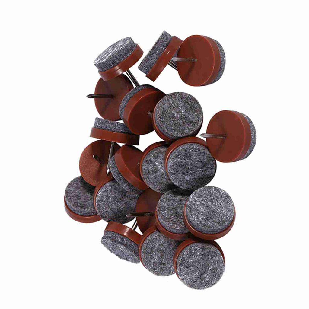 20 Stück Set 20mm Möbel Boden Filz Nagel Pad Stuhl Tischbein Filzschoner