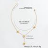 Love Geometric Element Pendant for Women's Gold Minimalist and Exquisite Style Jewelry Gifts for Daily Banquets Wearing Necklace