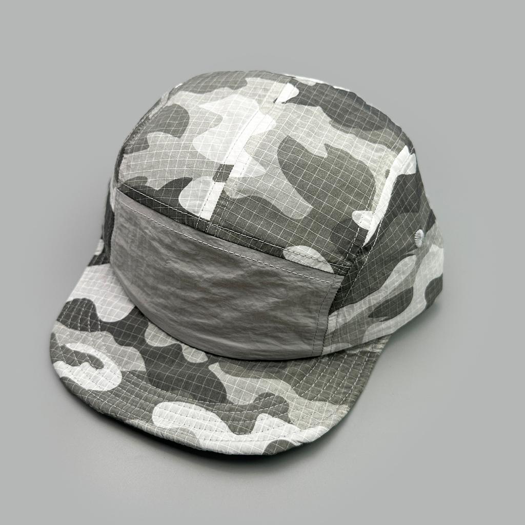 Quick-drying camouflage letter embroidery flat-brimmed baseball cap men's and women's sunshade outdoor camping light board cap