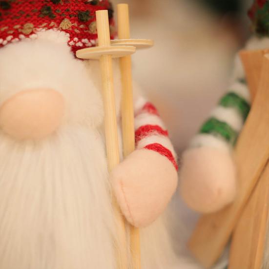 Christmas Plush Gnome with Light 11inch LED Lighted Stuffed Dwarf Figurine Small Light Up Swedish Tomte Elf for Holiday Indoor Table Decor