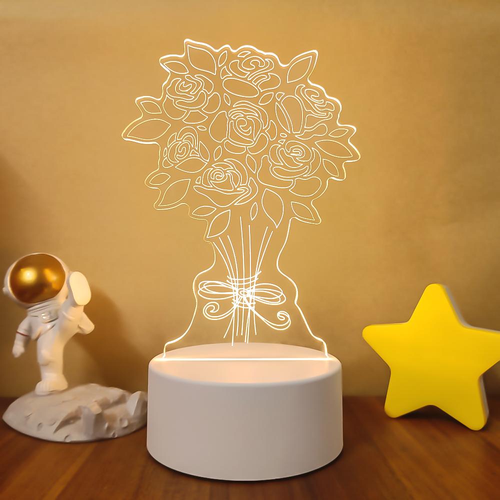 SOLOLANDOR 3D LED Lamp Creative 3D LED Night Lights Novelty Illusion Night Lamp 3D Illusion Table Lamp For Home Decorative Light