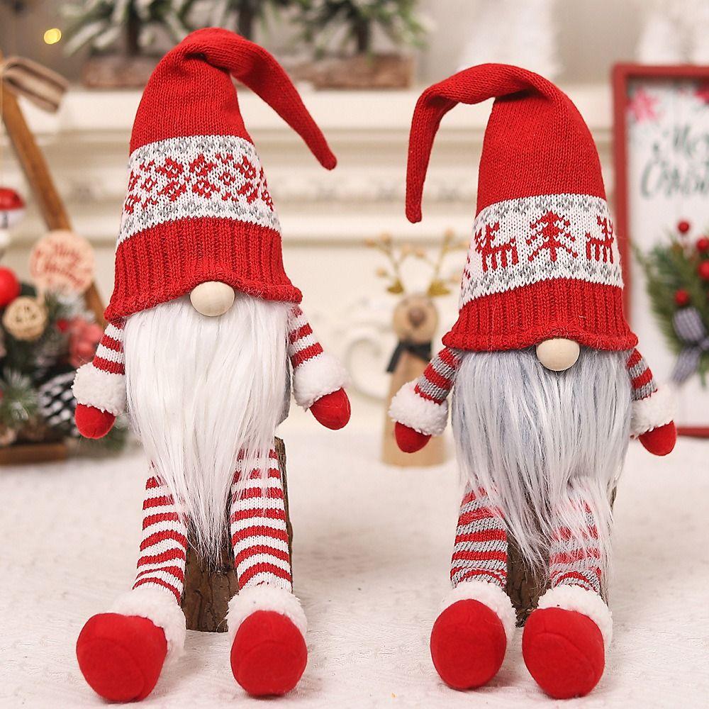Mini Christmas Faceless Gnome Doll Kawaii Long Old Man Doll Handmade Christmas Gnome Christmas