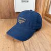 American casual washed soft top baseball cap early autumn embroidery old cap widened brim couple outdoor outing