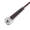 EQULIBERTA Rubber Grip Long Whip Total Length 18cm Brown/Silver 110cm/Grip EQ-WH-1779