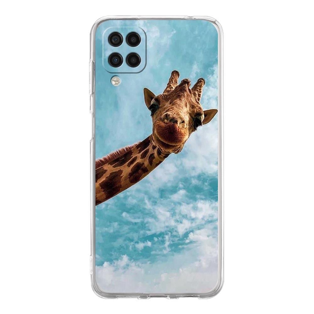 giraffe Phone Case For Samsung Galaxy A13 A33 A73 A53 A23 A51 A71 A21S A12 A31 A41 A05s A03S A15 A25 A32 5G Silicone Clear Cover