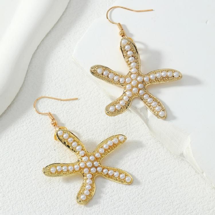 Mermaids Costume Jewelry Set Starfishes Seashells Conch Bracelet Necklace Shell Earrings Beach Jewelry Set for Women