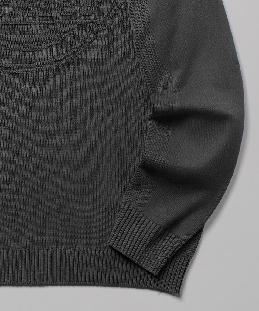 DICKIES Washed Embossed Logo Knit Charcoal