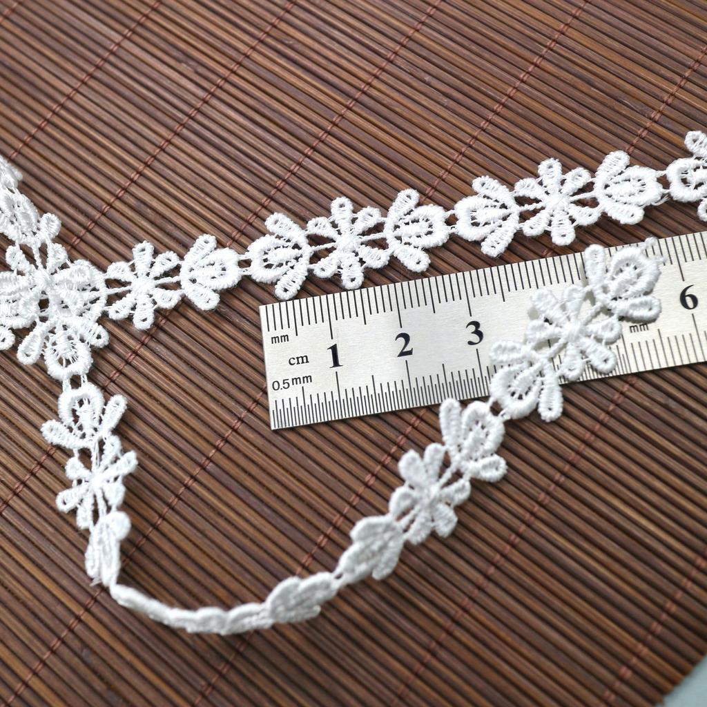 Polyester Light Barcode Lace Clothing Accessories Computer Embroidery Collarbone Chain Jewelry, Small Flower Lace Accessories Lace