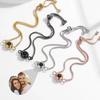 Projection Bracelet: Customizable Titanium Steel Love Memory with 100 Languages and Photo