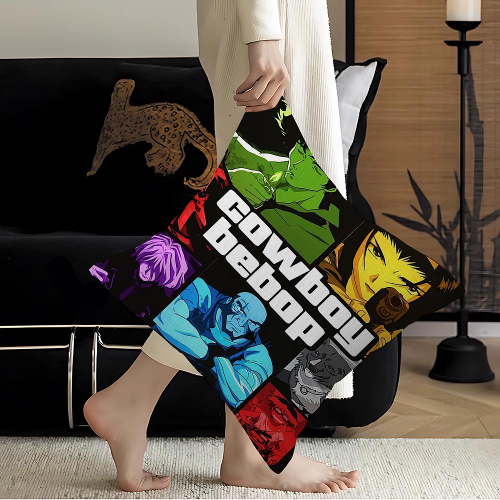 Наволочки Cowboy Bebop Домашнее постельное белье Декоративная наволочка Свадебная Супермягкая наволочка 16x16Inch