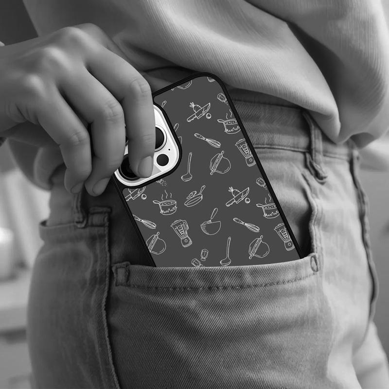 Baking Cooking Utensils Chef soft Phone Case For iPhone 17 Air 15 16e 14 13 Pro Max Coque 12 11 Pro Max PLUS cover