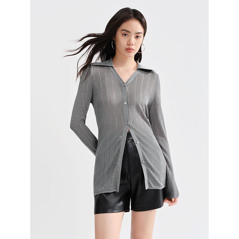 

PEACEBIRD Women s V-Neck Knit Cardigan Shirt Top S