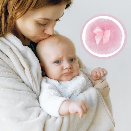 SMASOLO 3-Piece Baby Powder Puff, Large, Fluffy Powder Puff for Pug Hair, Pink, for Toddlers, Gentle On Skin, Lightweight, Body Powder, Versatile