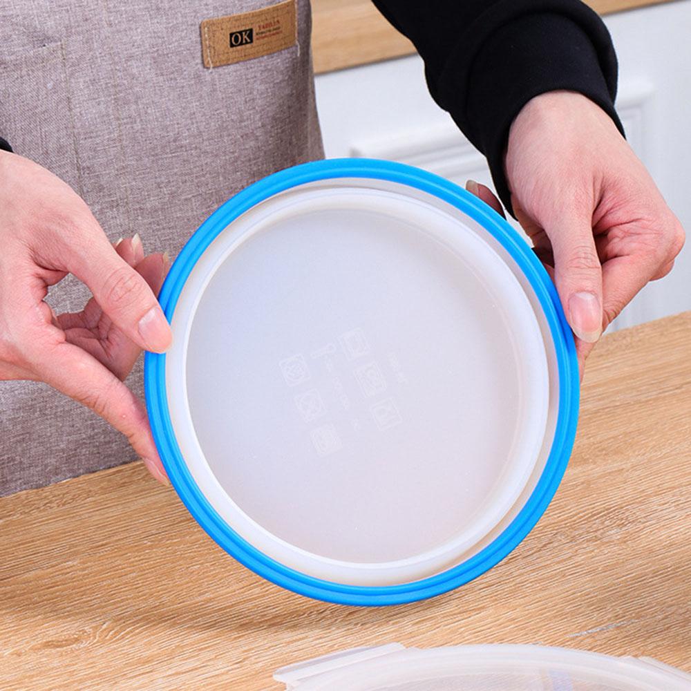 Portable Silicone Folding Bowl Round Sealed Fresh-keeping Travel Instant Fruit Bowls Microwave Oven Lunch Box.