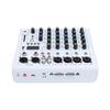 6 Channel   Sound Mixer DJ Controller with   MP3 Player 48V   Power Built-in Guitar Amp Portable Mixer Console for Studio Recording Live Str