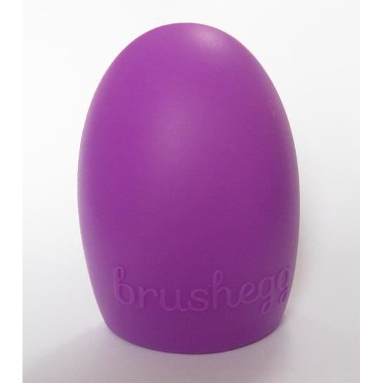Accessoire nettoyage pinceaux - Brush Egg FUSHIA - 100% Silicone - Couleur Rose - Pratique et efficace