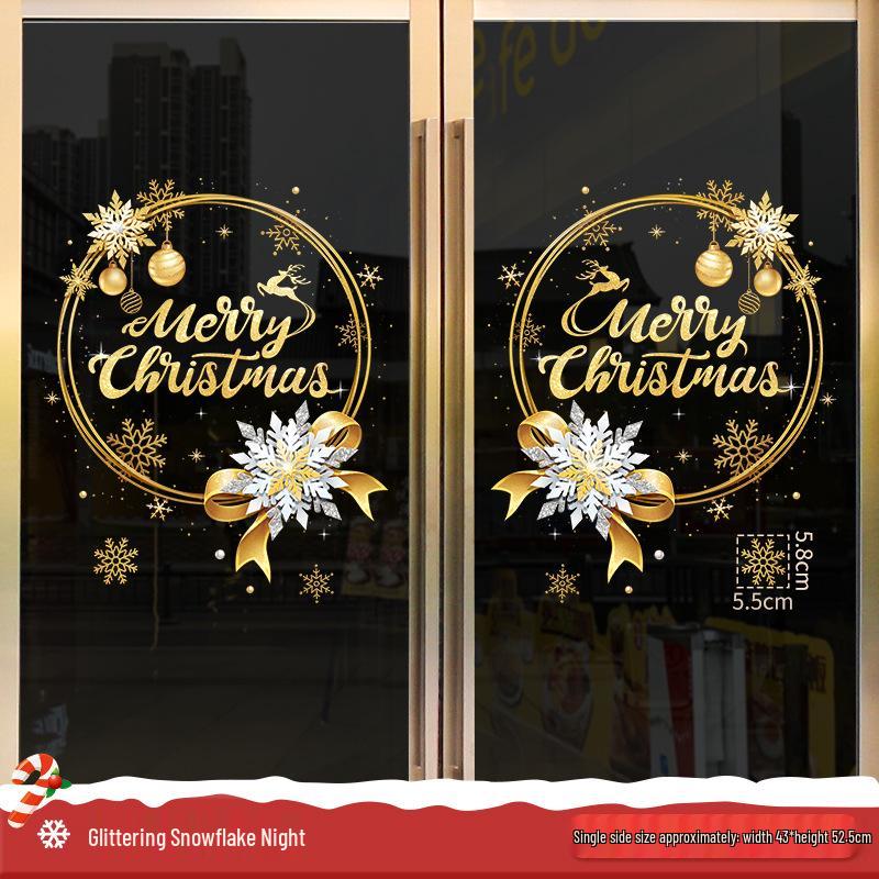 

2025 Christmas Window Clings: Santa Claus Tree Decor