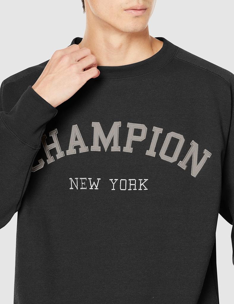 Champion Techweave Terry Crew Neck Long Odor UV Graphic Logo Size Size L Sweatshirt, Sleeve, Antibacterial, Resistant, Quick-Drying, Stretch,
