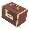 Locking Wooden Money Storage Box with Password Lock Vintage Wooden Treasure Chest Currency Money