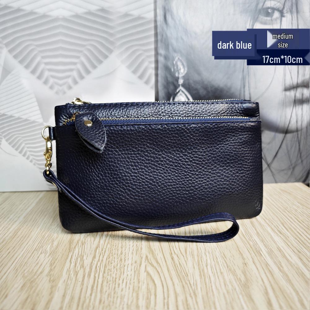 Korean Style Genuine Leather Multi-Functional Women's Wristlet Clutch Wallet