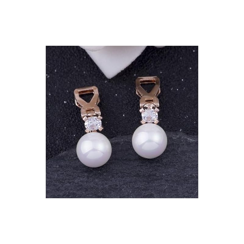 CHERRY Knot Clip Earrings Earrings Pearl Ladies Pearl Earrings Bijou Popularity Compatible with Metal Allergies CZ Zircon Earrings Woman Birthday
