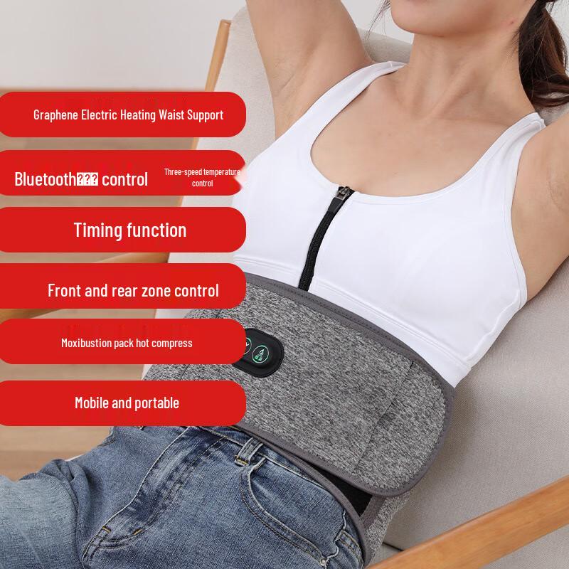 Electric Heated Waist & Lumbar Massager with Menstrual Relief