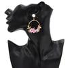 1 Pair Pendant Earrings Faux Pearl Dress Up Colorfast Girl Flower Pendant Earrings for Girlfriends